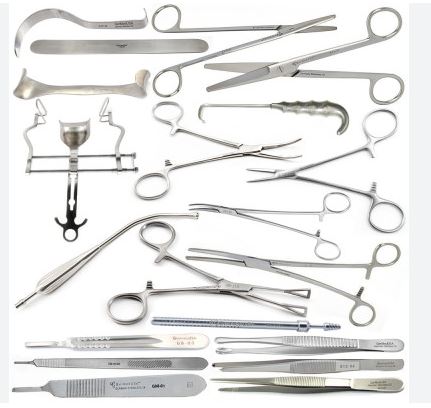 HYSTERECTOMY SET WITH STERILIZING TRAY