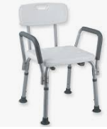 SHOWER CHAIR WITH BACK REST WITH ARM REST
