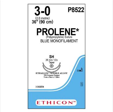 SUTURE PROLENE 3.0 ETHICON DOUBLE ARM